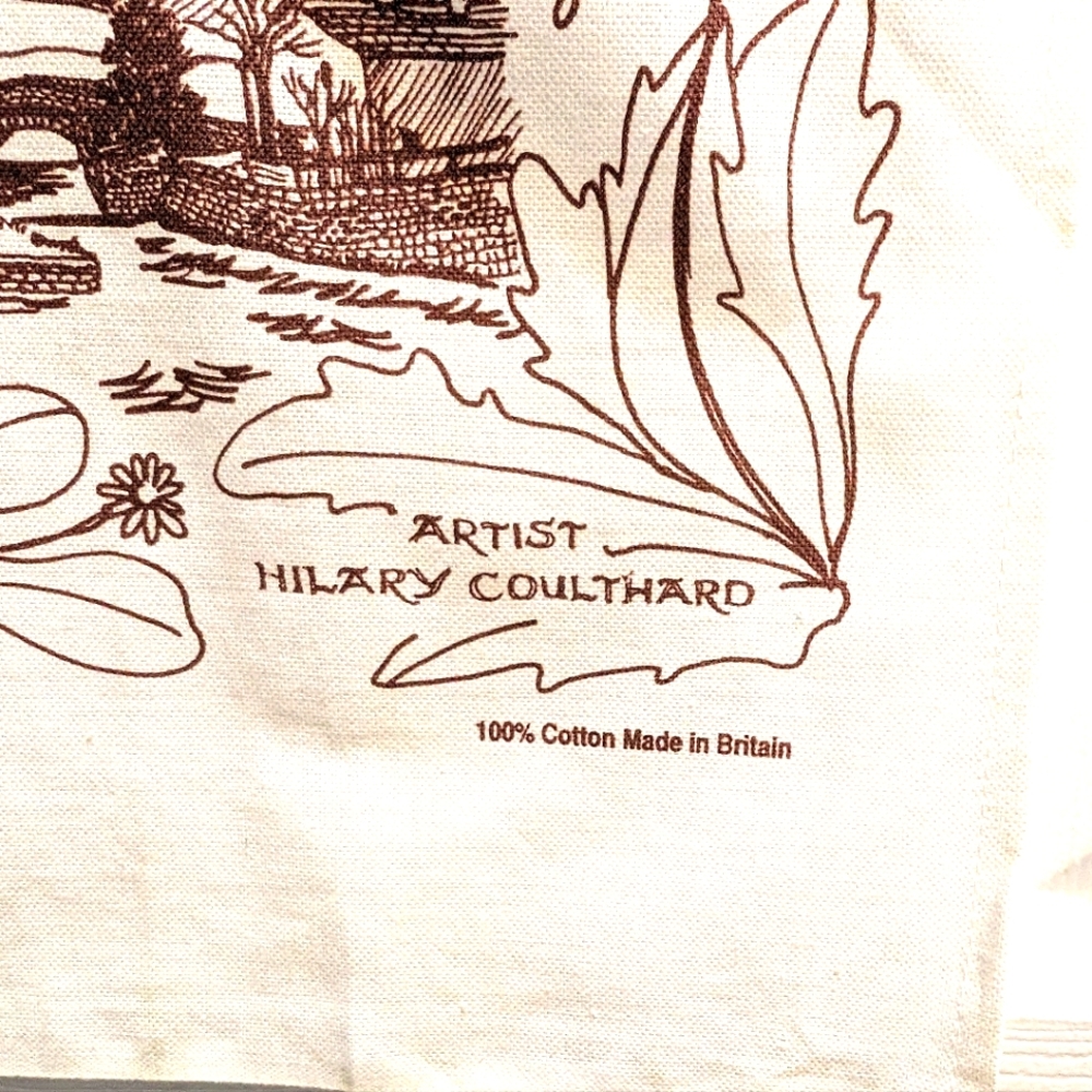 Vtg Collectors' Cotton Tea Towel.